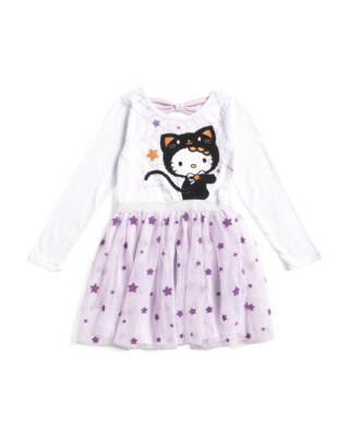 purple hello kitty dress NWT Hello Kitty Halloween Little Girls Purple Tutu Dress Long Sleeve Size  6X