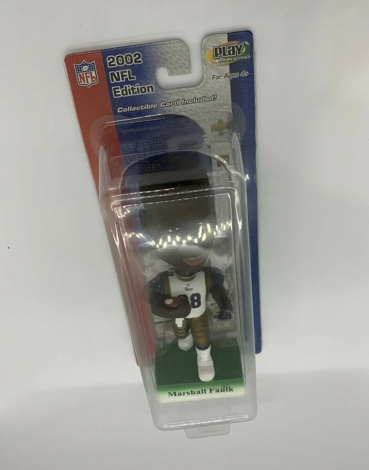MARSHALL FAULK HOME JERSEY BOBBLEHEAD UD PLAYMAKERS ST. LOUIS RAMS NEW BLUE - Image 2 of 3