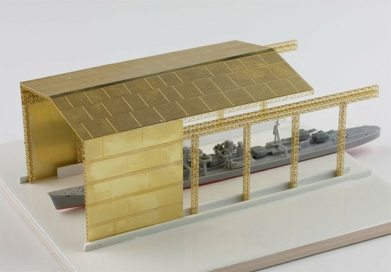 1/700 Dockyard Diorama Accessories - Covered repair dock #1
