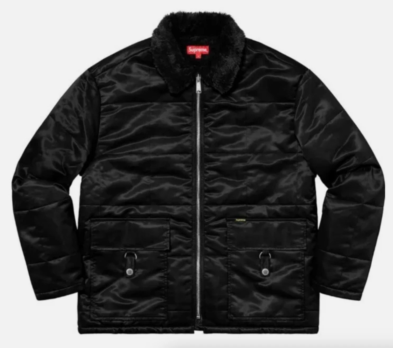 VESTE DOUBLÉE CORDURA MATELASSÉE SUPREME NOIRE TAILLE XL LOGO BOÎTE (Bac #3)