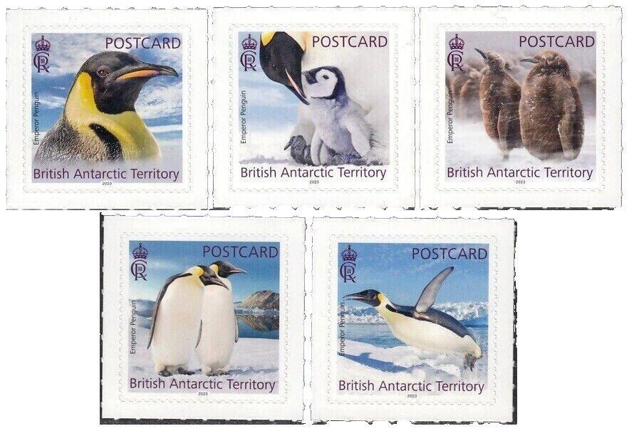 BRITISH ANTARCTIC TERRITORY 2023, EMPEROR PENGUINS (SELF ADHESIVE) SET MNH