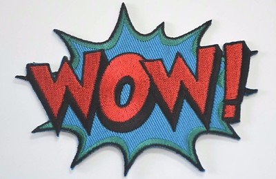 2  pcs. WOW! superhero comics iron on patch 