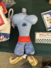 Vintage Disney Aladdin Genie Doll Vinyl Plastic Plush 11" Figure - Pre-owned