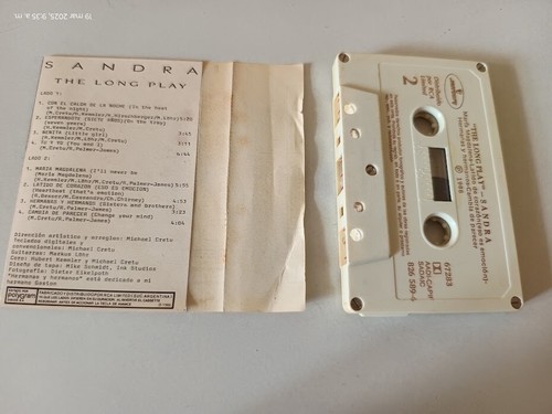 Sandra Lauer Cretu The Long Play Cassette Tape Argentina Pressing EXC Condition - Picture 3 of 3