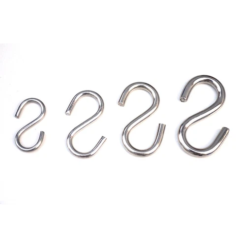 M2-M10 304 Edelstahl S Haken Küche Garten Pfanne Utensilien Aufhänger Aufhängen - Picture 2 of 13