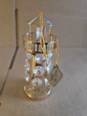 KG & CO. Gold Plated Crystal temptations Spectra Swarovski Crystals LIGHTHOUSE