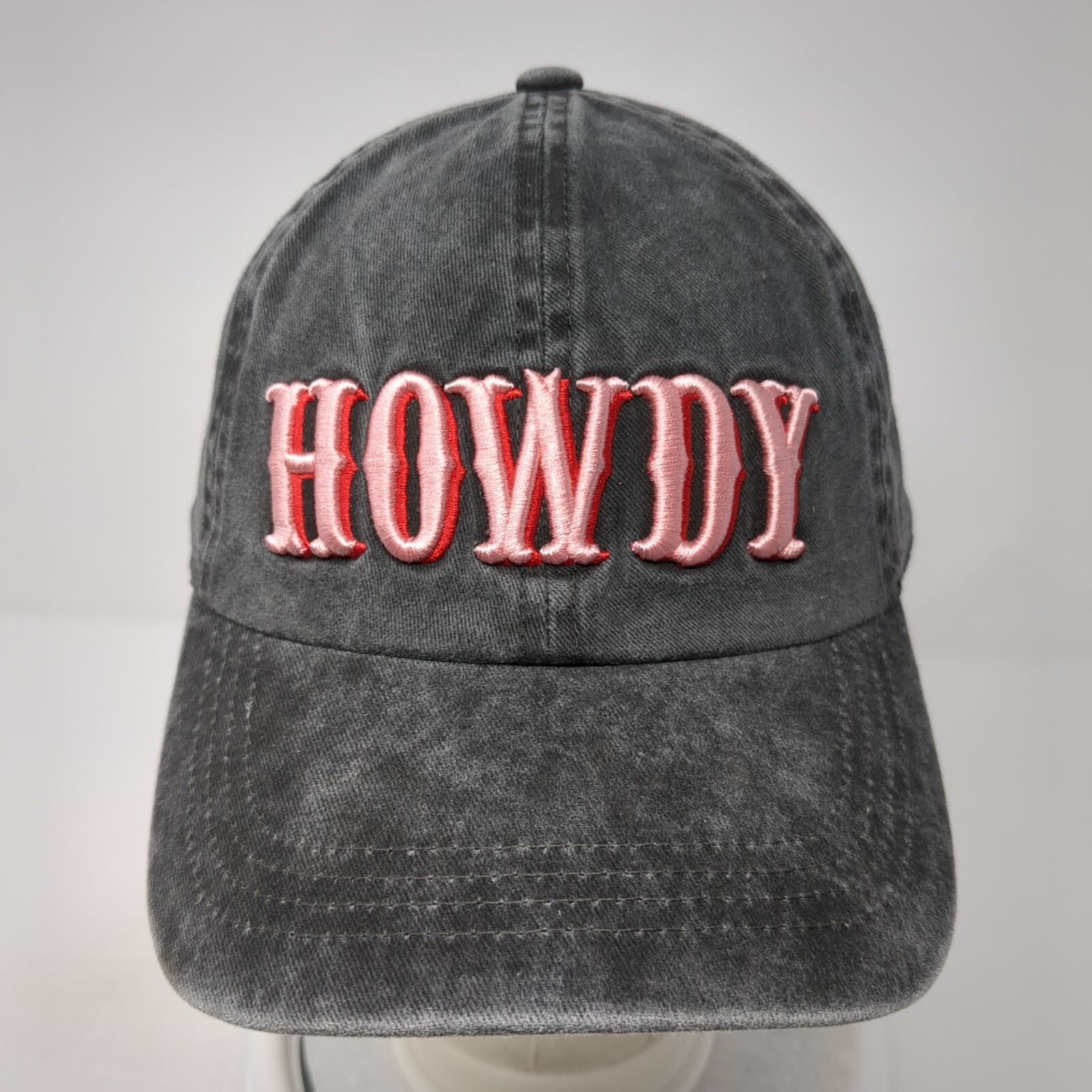 Howdy Slideback Hat Gray One Size Adjustable Embr… - image 2