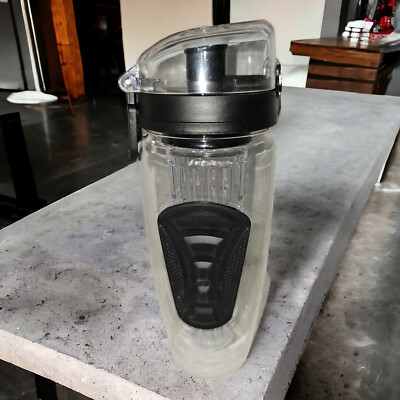 Sharpro Fruit Infuser Water Bottle Black BPA Free Sport Plastic 32 Oz | eBay