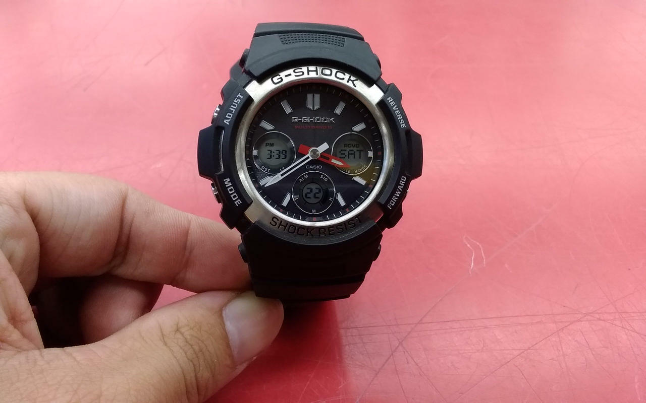 Casio Quartz Digital G Shock Awg M100 1ajf Awg M100 1ajf Abf6 Good Wristwatch Ebay