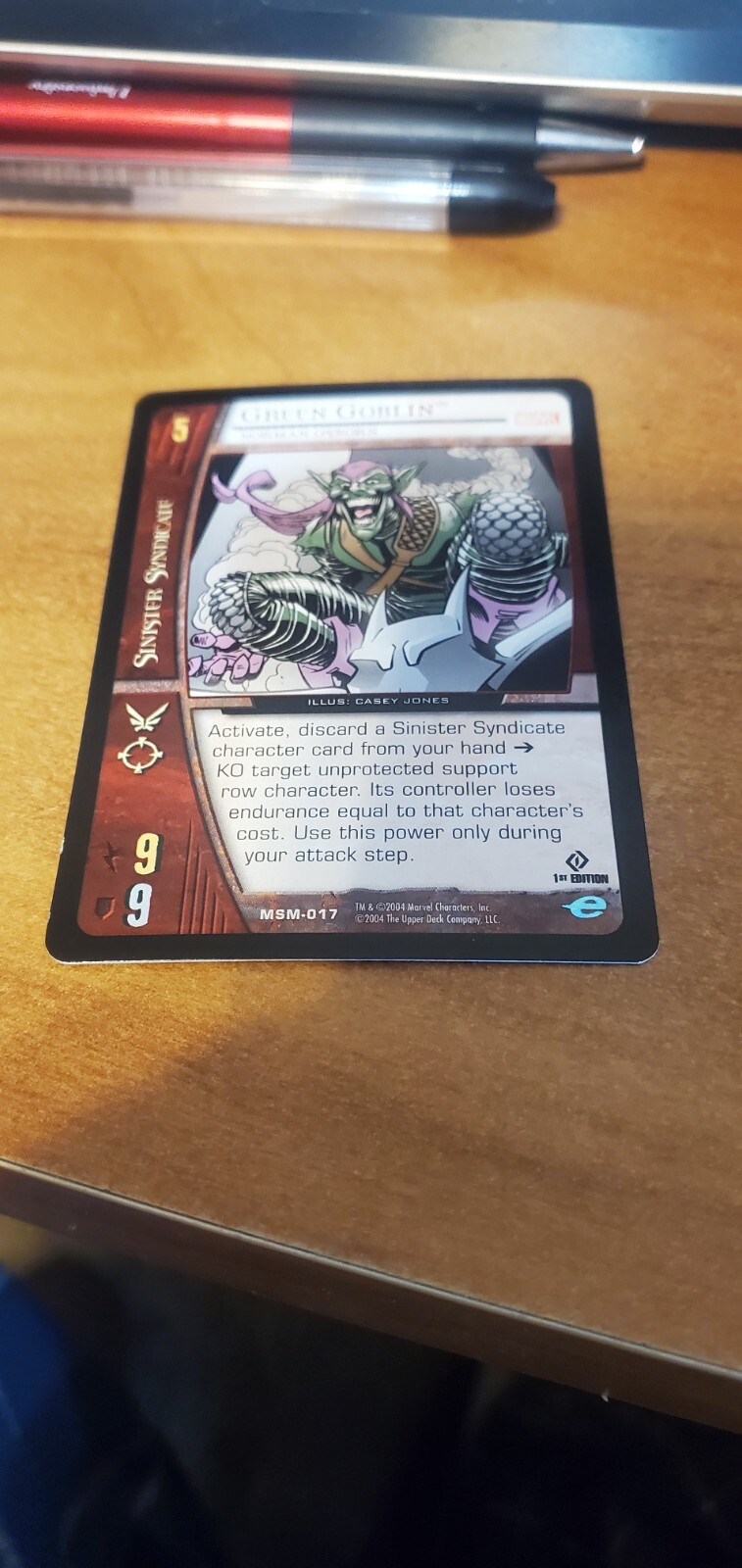 2004 Upper Deck Marvel VS System 1st Edition - MSM017 Green Goblin