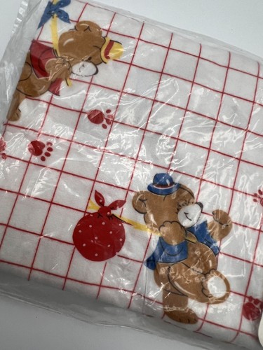 Vintage NEW Dundee Teddy Bear Toys Receiving Hospital Blanket Flannel 30” x 40” - Picture 6 of 7