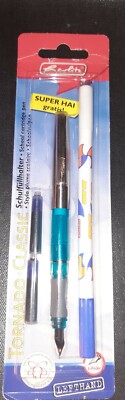 Herlitz Tornado classic.Füller grün Linkshänder.L Feder.Schulfüllhalter& Killer.