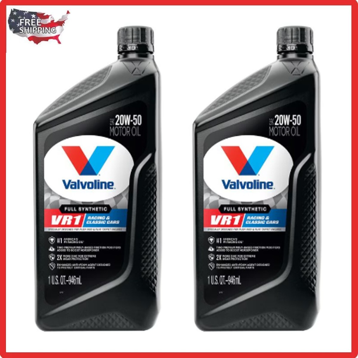Valvoline VR1 Racing Full Synthetic Engine Oil 20W-50 1