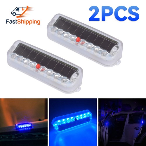 Alarme Factice Simulée D'alarme Solaire De Voiture Anti-Vol Led Lampe De Sécurité Clignotante