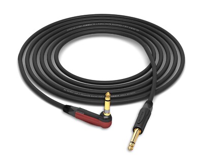 Sommer Spirit LLX Cable | Neutrik Gold 90° Silent 1/4 TS | Black 2 Feet