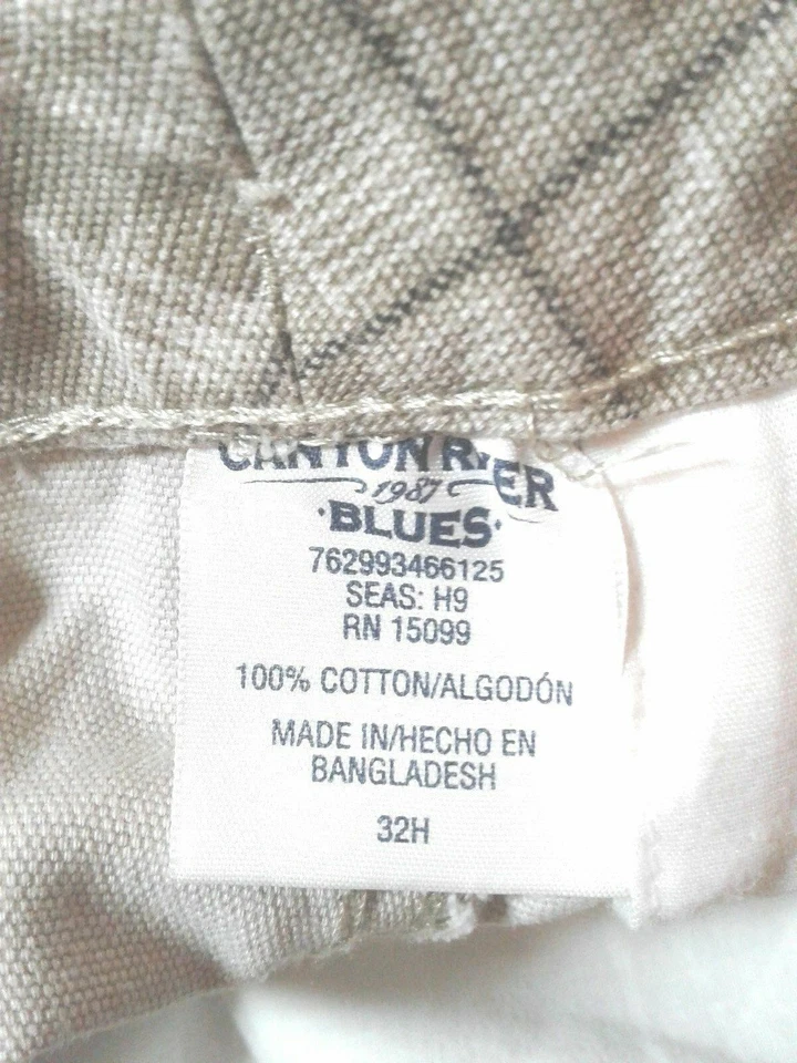 NWT Canyon River Blues Cargo Pants 32H Boys Husky 32W x 27L Cotton Plaid Checked - Image 2 of 4