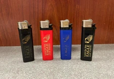 Lot of 4 Vintage Look for the Eagle & Save Bank Disposable Lighters NON WORKING