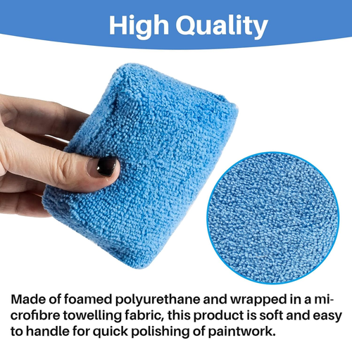 Sukh Microfiber Rectangle Sponge Detailing Pads - Microfiber Wax Foam Applicator - Picture 3 of 12