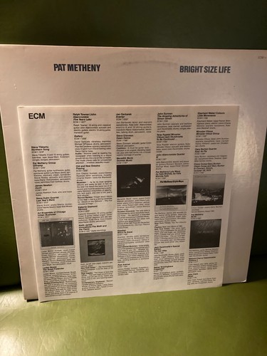 PAT METHENY Bright Size Life LP Vinyl Jaco Pastorius & Bob Moses Original Press - Picture 2 of 4