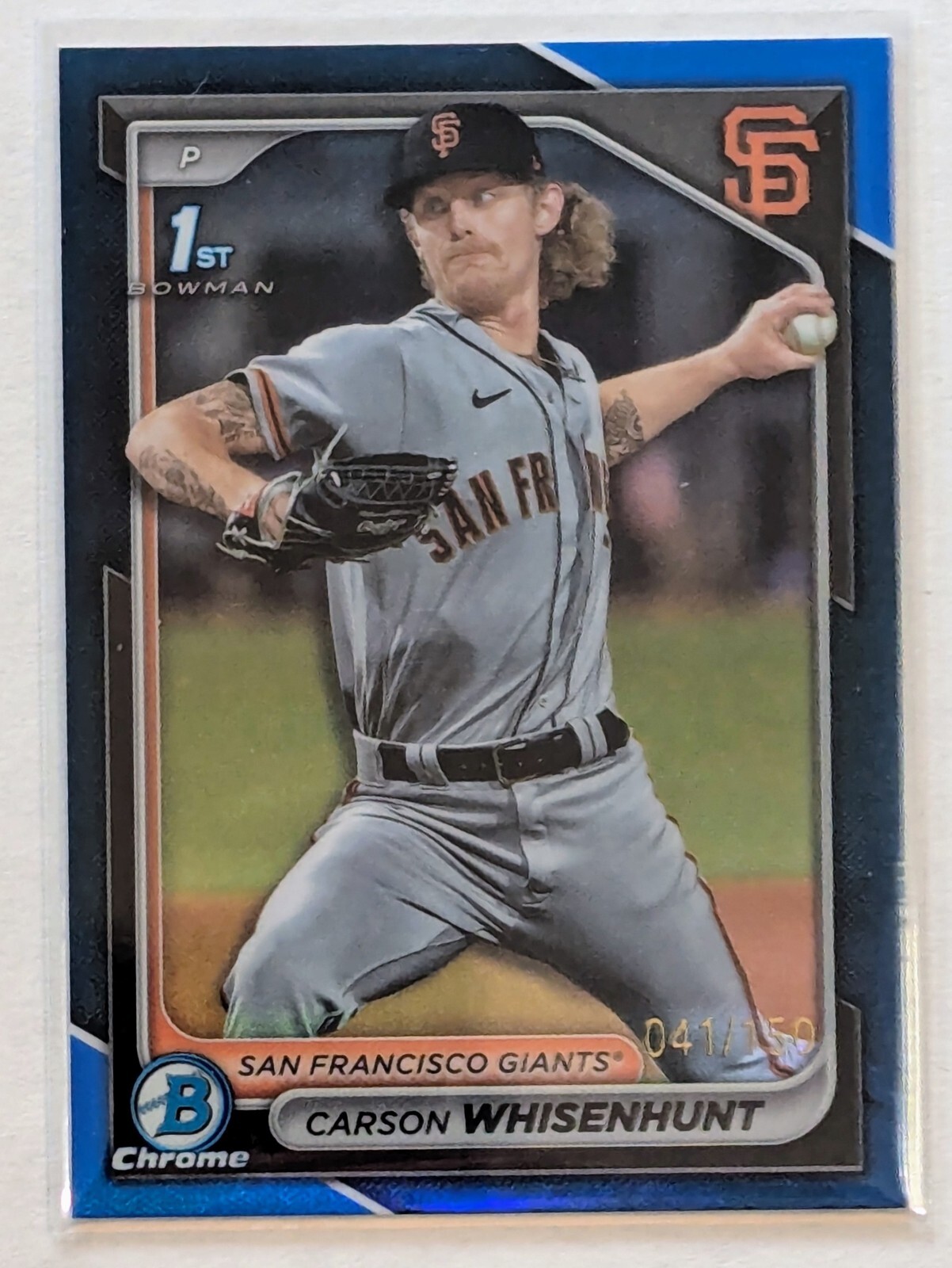 2024 Bowman Chrome Carson Whisenhunt 1st Bowman Blue Refractor /150 #BCP-96