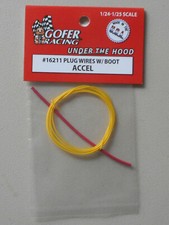 ACCEL PLUG WIRES w BOOT 1:24 1:25 GOFER RACING CAR MODEL ACCESSORY 16211