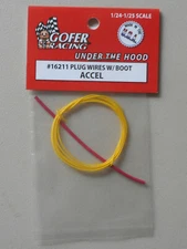 ACCEL PLUG WIRES w BOOT 1:24 1:25 GOFER RACING CAR MODEL ACCESSORY 16211