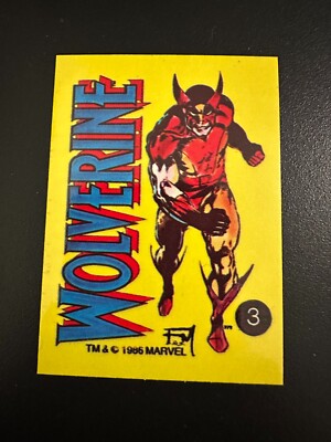 Marvel Universe Series 1 Sticker #3 Wolverine 1986 Comic Images NEW NEAR MINT