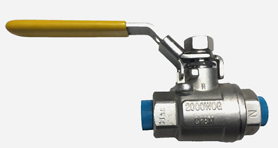 FNW 1/2'' BALL VALVE 2000WOG CF8M WITH LOCKING HANDLE
