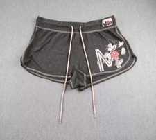 Disney Sleepwear Shorts Mickey  Minnie Juniors Girls Lg 12-14 Gray Stretch