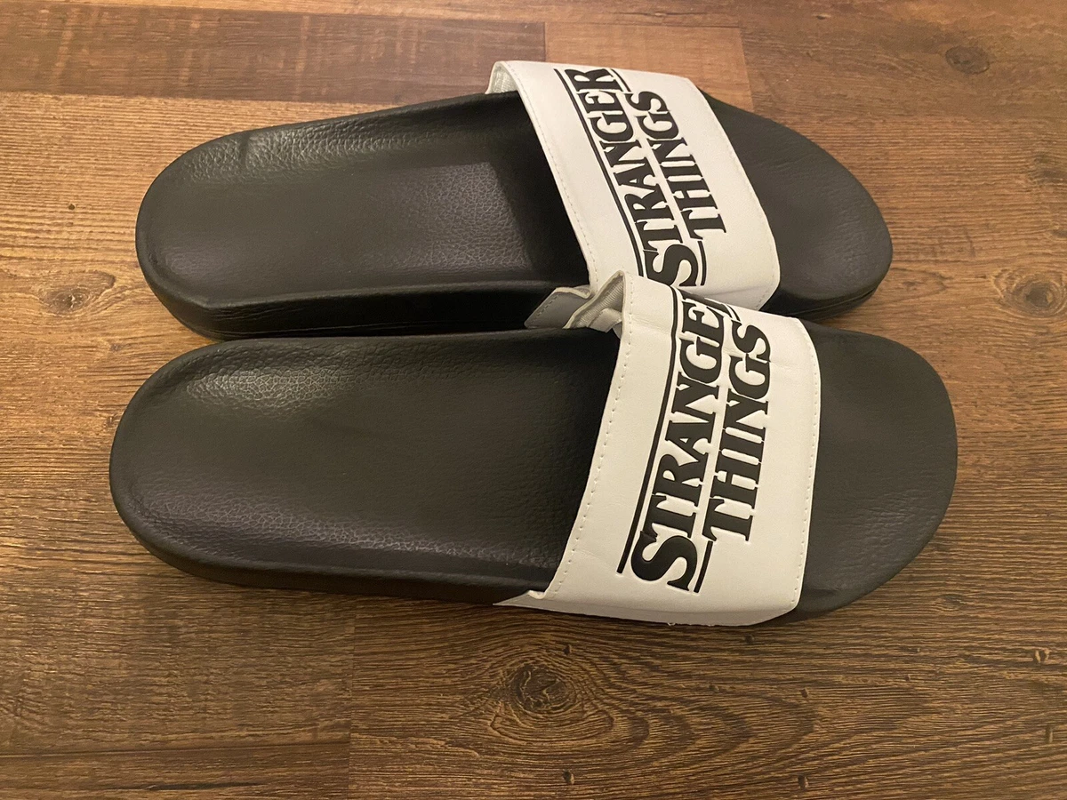 Black White Netflix Merchandise Sandals Slides Shoes Size 10 | eBay