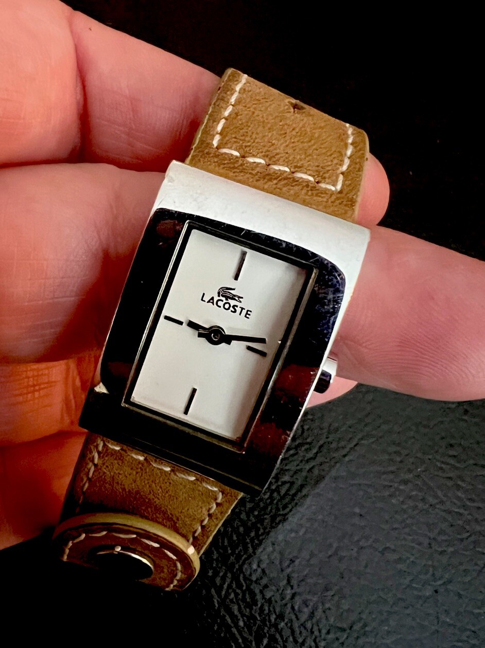 Fine Lacoste  Ladies Wrist Watch  Designer Leather Strap