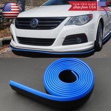 1.3 Black Blue Trim Ez Fit Bumper Lip Splitter Chin Splitter For Honda Acura