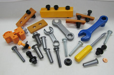 Kid's Play Pretend Plastic Tools Mixed Lot Wrenches, Screws, Screwdriver  More
