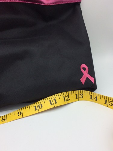 New Regis Designline Breast Cancer Tote Bag Shopper Purse 14 X 11 x 6 Black Pink - Picture 6 of 9