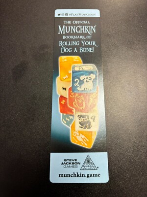 Munchkin Promo Card - Bookmark of Rolling Your Dog a Bone - 2022 - NEW