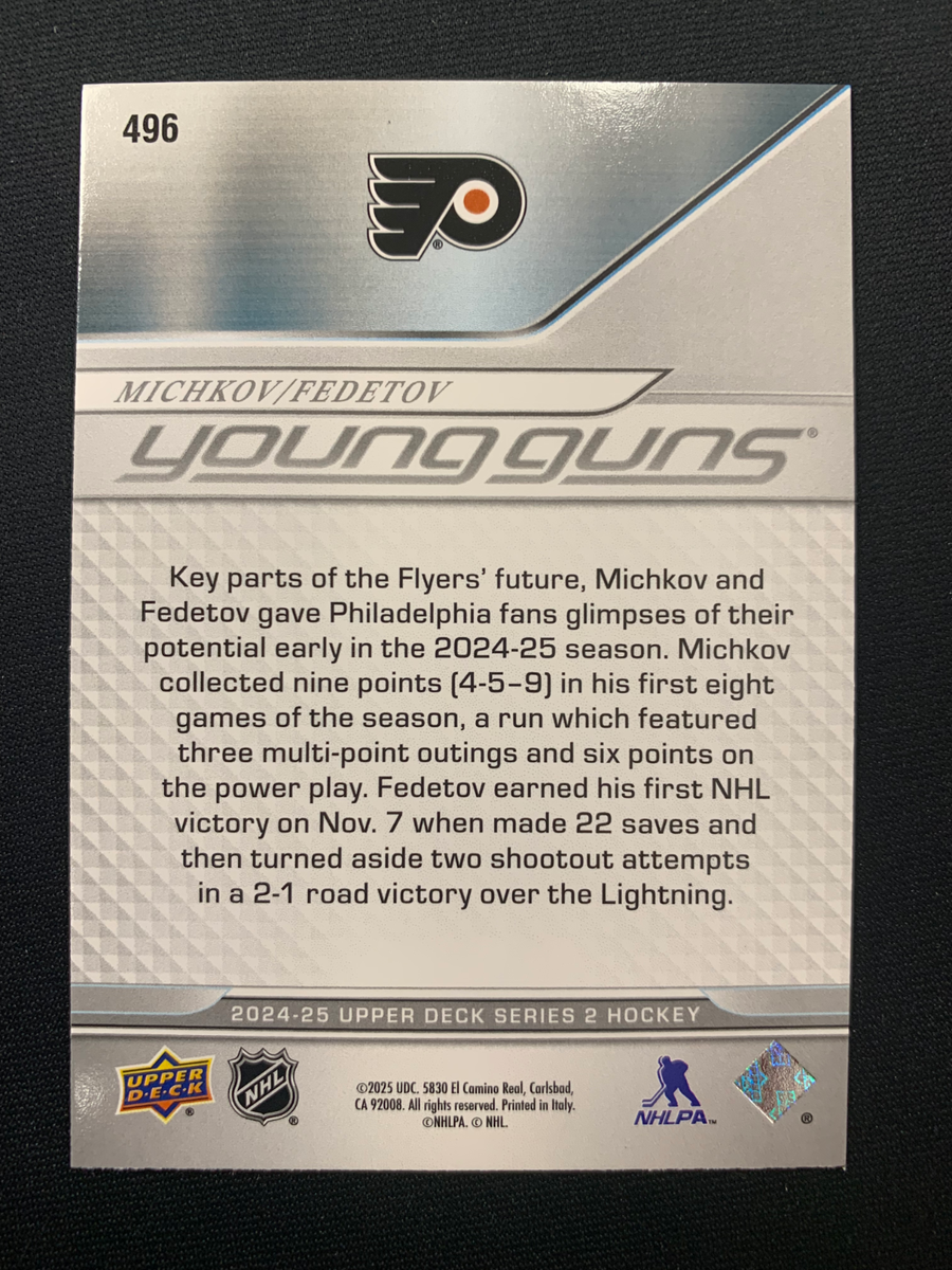 2024-25 UPPER DECK SERIES 2 YOUNG GUNS MATVEI MICHKOV / IVAN