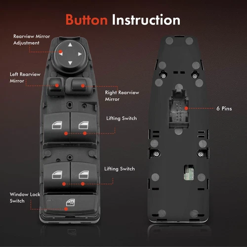 Power Master Window Switch Driver Side For BMW 528i 535i 550i X3 650I 535D&M6 M5 - Bild 4 von 6