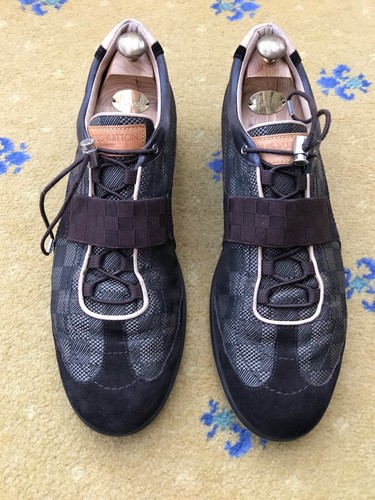 Louis Vuitton Trainers Sneaker Shoes Damier Leather Fabric Mens UK 12 US 13 46