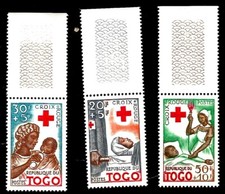 1959 International Red Cross Mint Stamps Blood Transfusion Patient on Stretcher