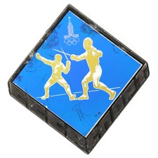 Abzeichen Sport Sowjetunion Olympische Sommerspiele 1980 Fechten