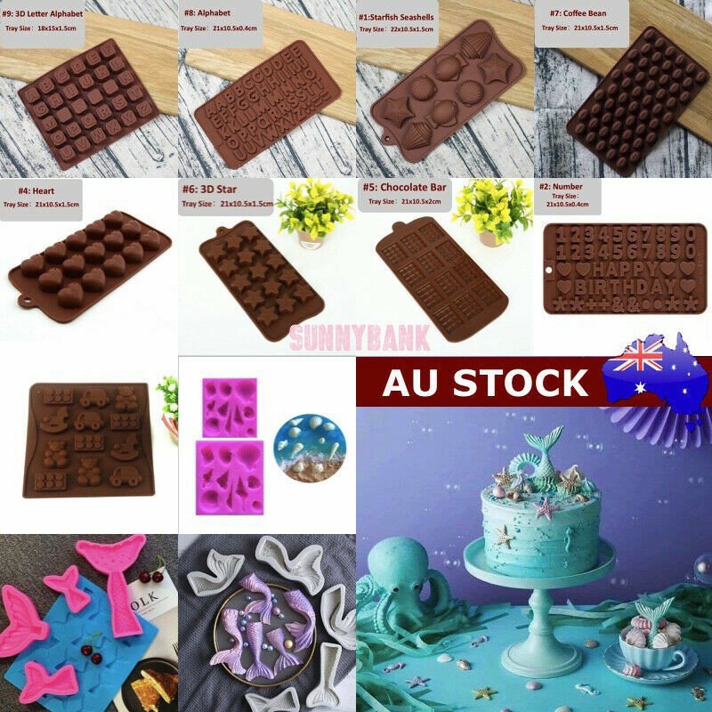 70+ Styles Silicone Chocolate Cake Decor Moulds Ice Tray Candy