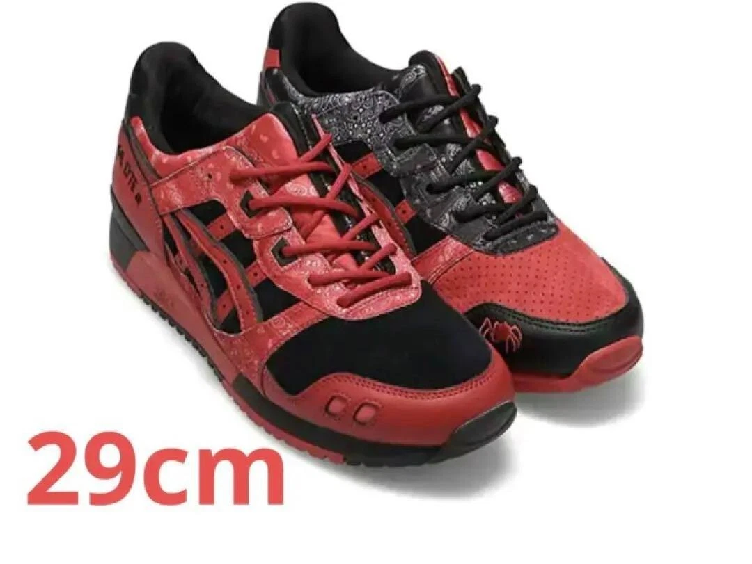 ASICS × atmos × RED SPIDER GEL-LYTE III OG 1201A854 Red Black US11