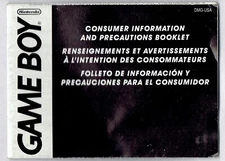 Nintendo Gameboy Consumer Information and Precaution Booklet Manual Only