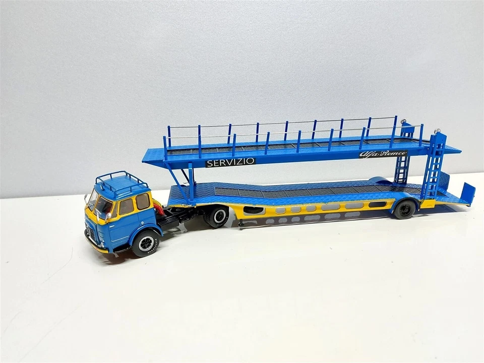 Camion Bisarca Alfa Romeo Mille del 1958 Servizio Alfa Romeo - 1/43 Artigianale - Immagine 3 di 4