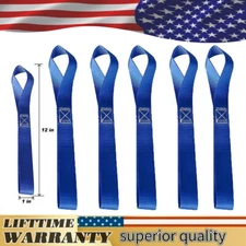 6X Soft Loop Tie Down Straps Lashing Heavy Duty Motorcycle Handlebar 4500LBS USA