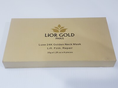 New in Box Lior Gold Luxe 24K Golden Neck Mask Lift. Firm. Repair