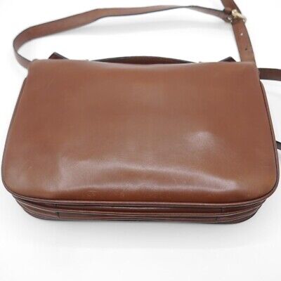 Old Celine Brown Leather Handbag Shoulder Bag USED VG Auth Old Celine Brown Leather Handbag Shoulder Bag USED VG Auth