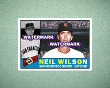 Neil Wilson San Francisco Giants 1960 Style Custom Baseball Art Card