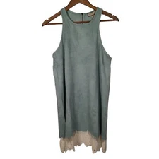 Ethereal by Paper Crane Green Racerback Lace Trim Dress M NWT Anthropologie BOHO