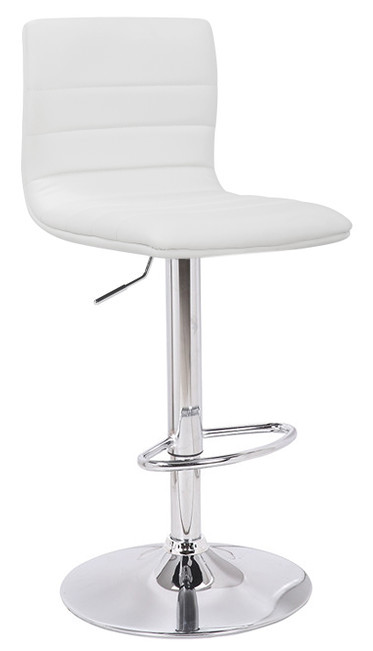Aldo Swivel Bar Stool with Adjustable Gas Lift and Chrome Base